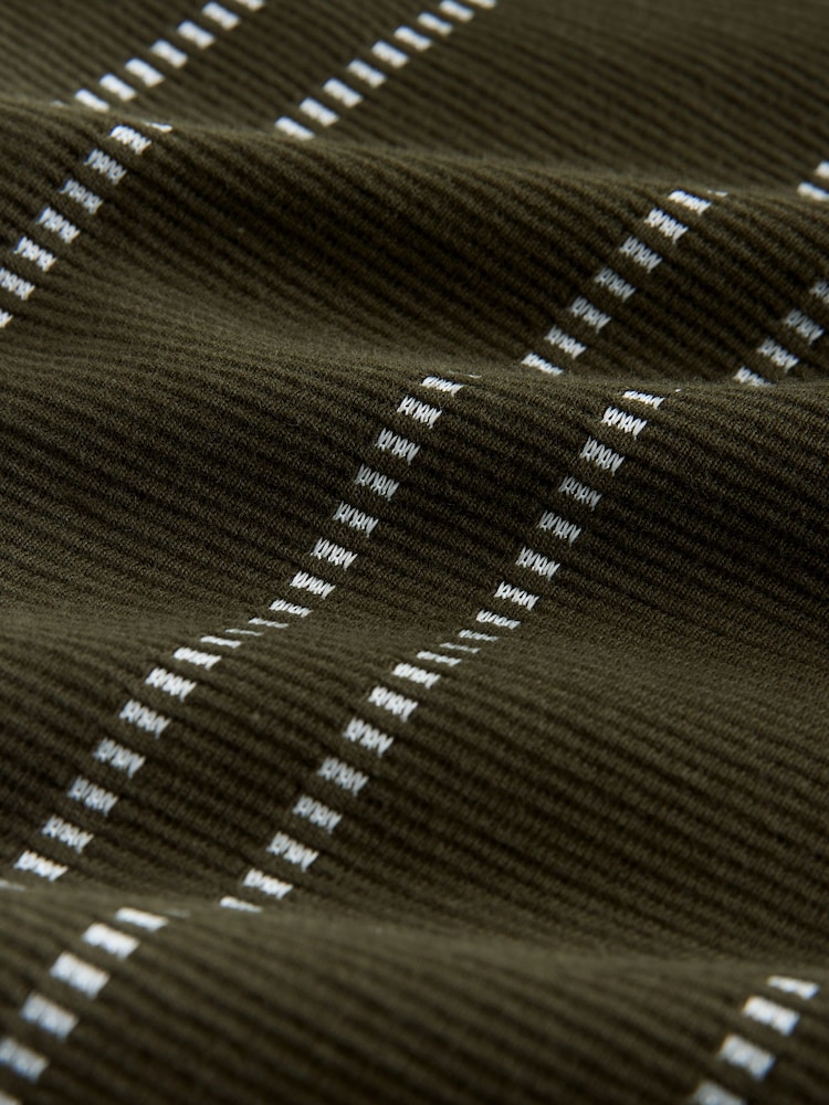 Khaki Green Stripe Revere Button Through Shirt and Shorts Set (3-16yrs) - Image 8 of 8