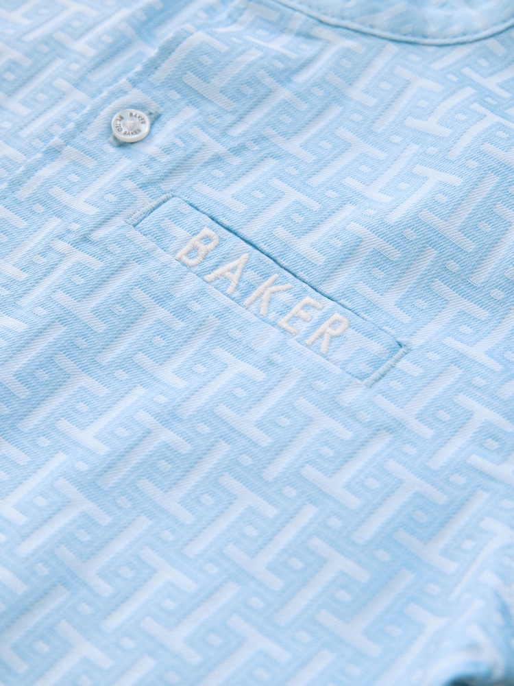 Baker by Ted Baker Grandad Collar Shirt - Image 10 of 10