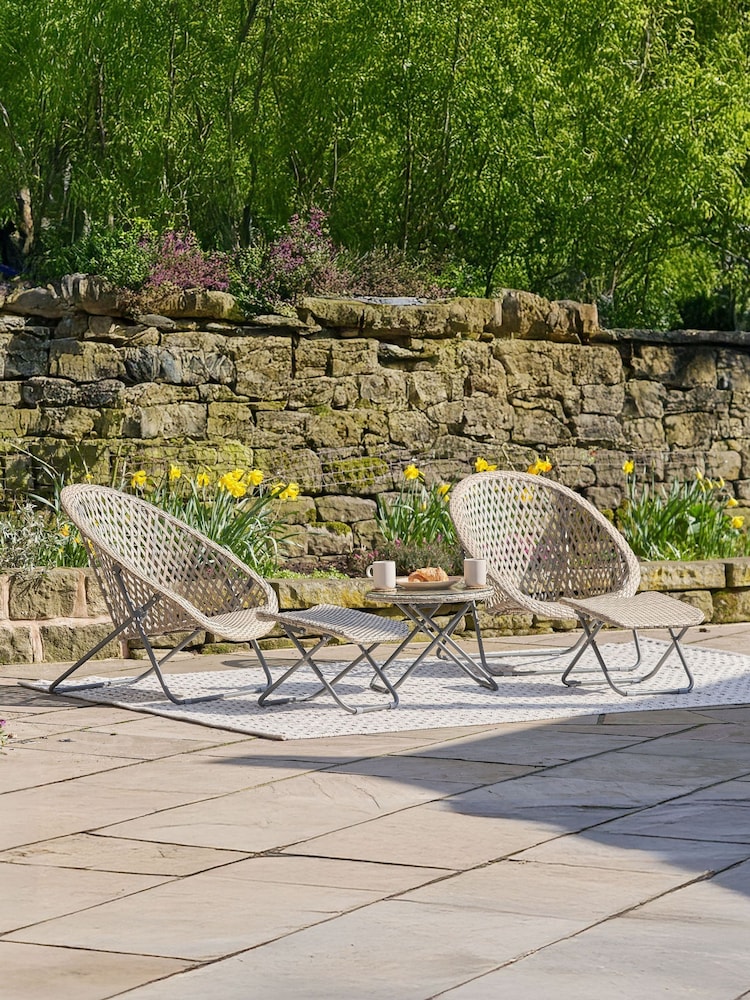 Pacific Grey Outdoor Foldable Loungers and Footstools Set - Image 1 of 6
