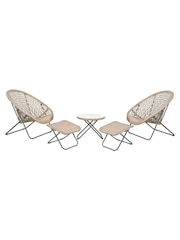 Pacific Grey Outdoor Foldable Loungers and Footstools Set - Image 6 of 6