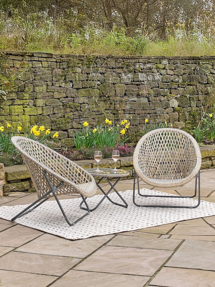 Pacific Grey Outdoor Foldable Loungers Set - Image 2 of 5
