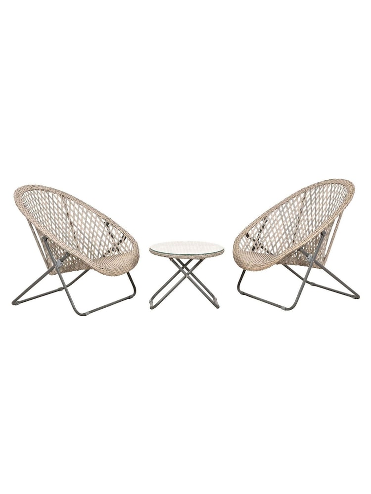 Pacific Grey Outdoor Foldable Loungers Set - Image 5 of 5
