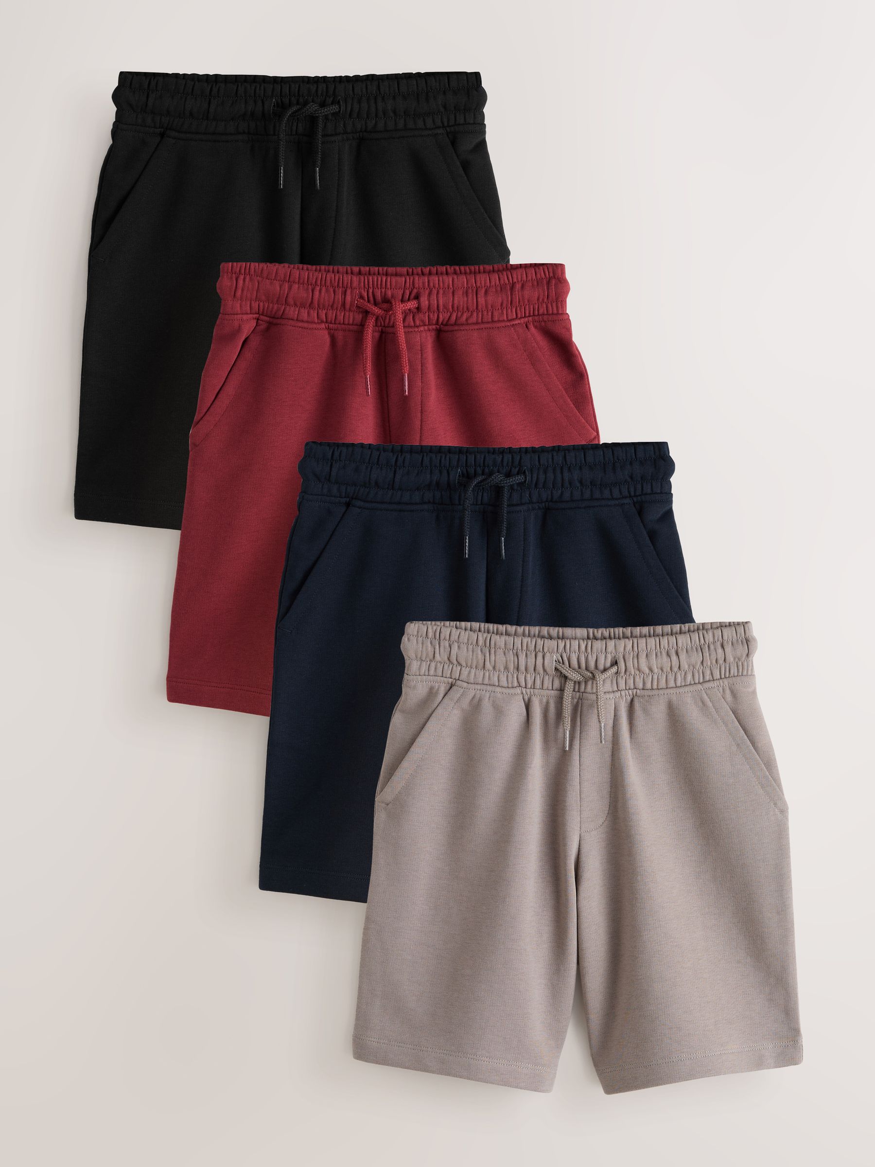 Buy Natural/Raspberry/Black/Navy Regular Fit Basic Shorts (3-16yrs