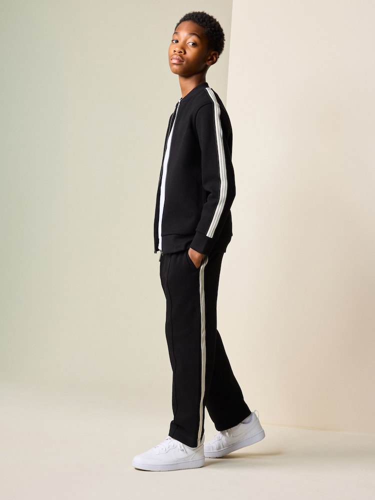 Black Bomber & Joggers Panelled Set (3-16yrs) - Image 1 of 10