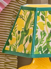 Lucy Tiffney Yellow Lemons Swirl Glass Table Lamp - Image 4 of 5
