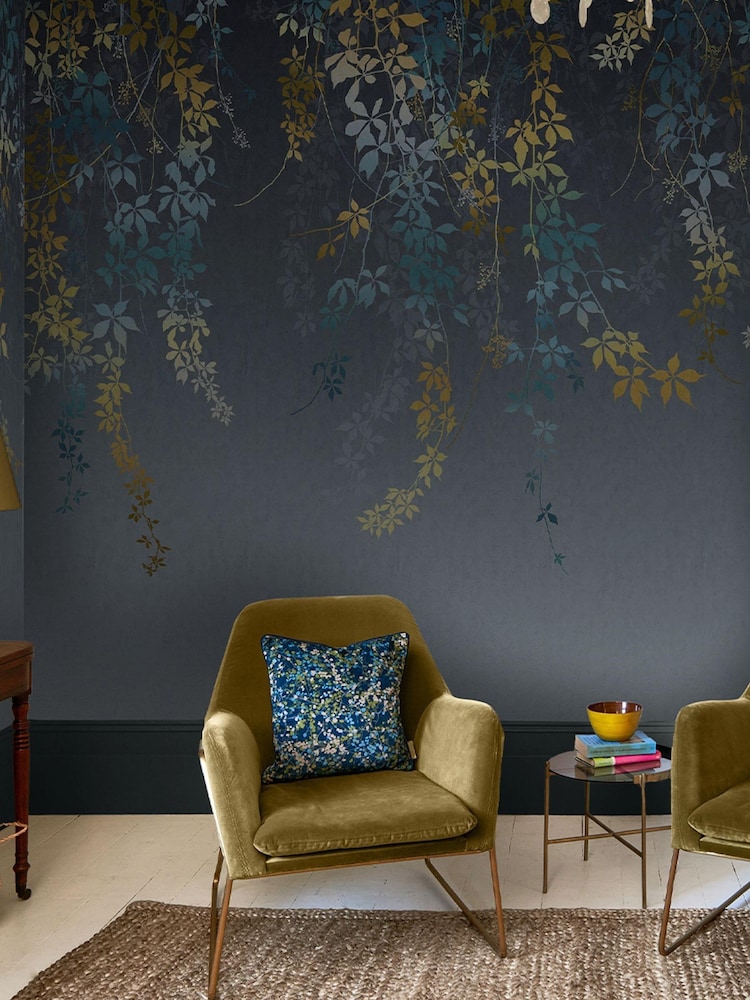 Clarissa Hulse Indigo Virginia Creeper Fixed Size Mural - Image 1 of 2