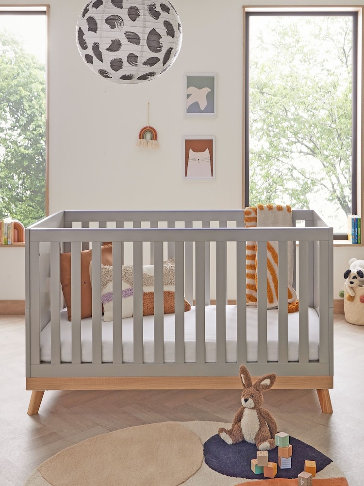 Babymore Grey Mona Cot Bed - Image 2 of 6
