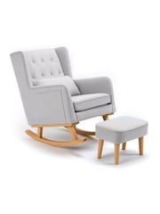 Babymore Grey Lux Nursing Chair with Stool - Image 5 of 6