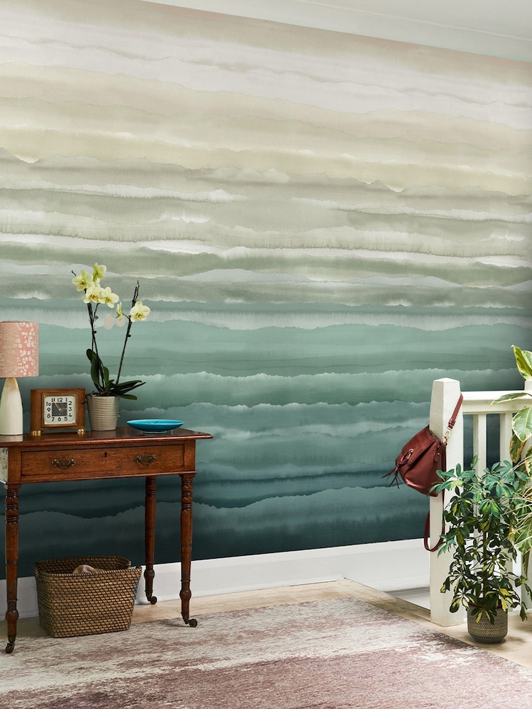 Clarissa Hulse Jade Strata Dawn Fixed Size Mural 2.5m x 4m - Image 2 of 2