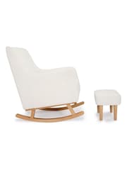 Babymore White Boucle Ida Nursing Chair with Stool - Image 6 of 6