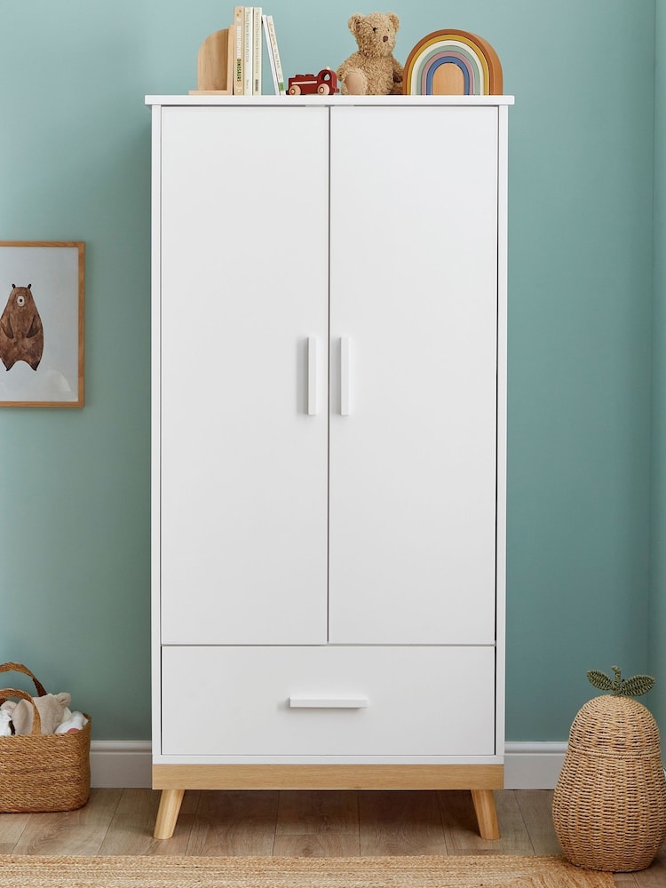 Babymore White Mona Nursery Wardrobe - Image 1 of 3