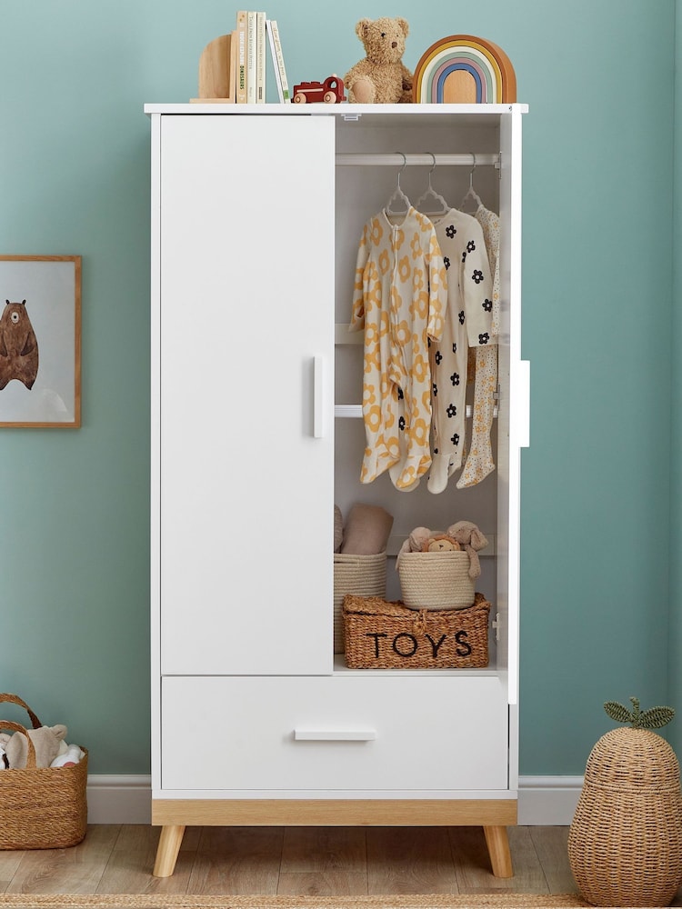 Babymore White Mona Nursery Wardrobe - Image 3 of 3