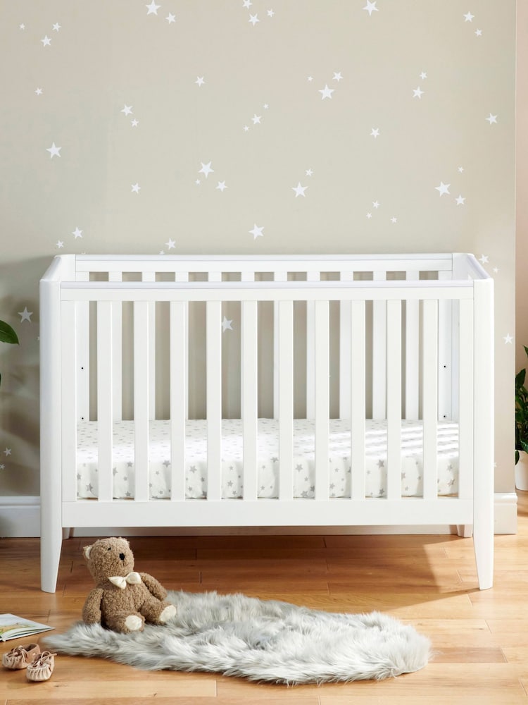 Babymore White Iris Cot Bed - Image 2 of 4