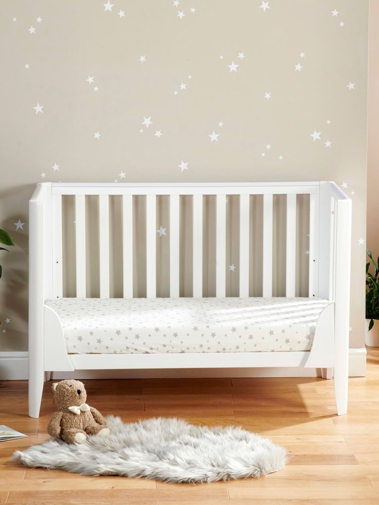 Babymore White Iris Cot Bed - Image 4 of 4