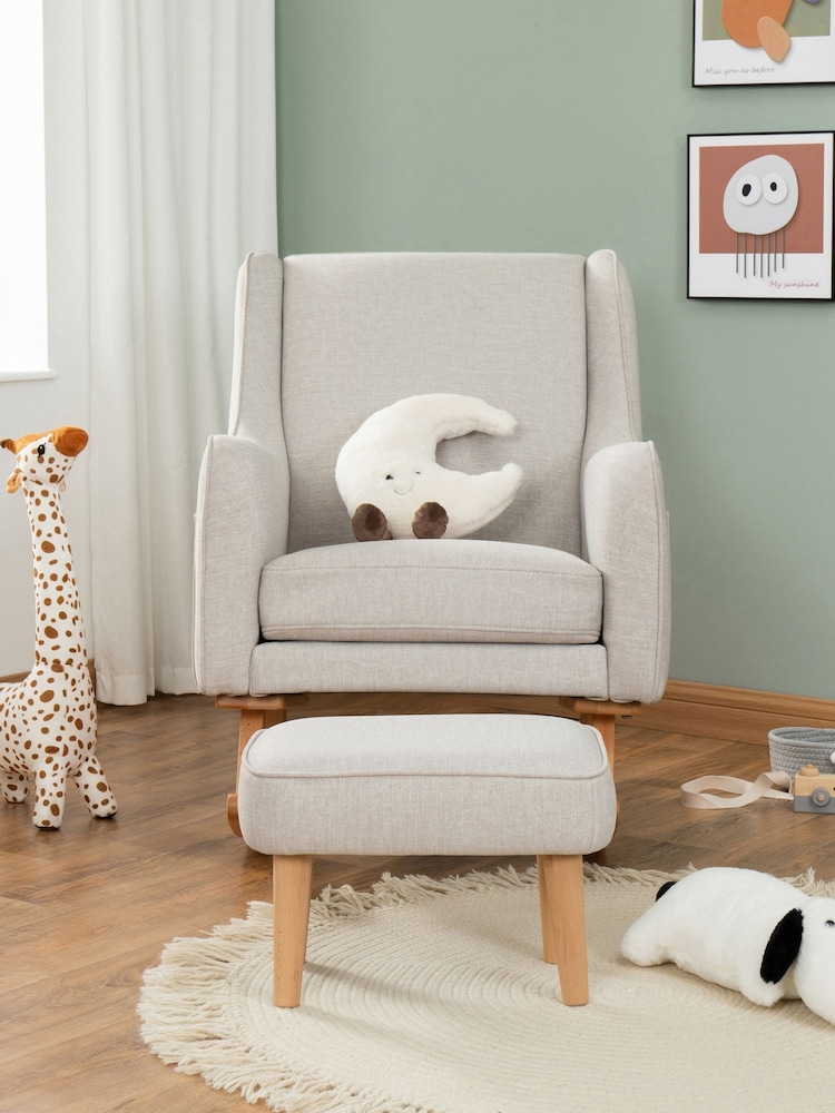 Babymore Cashmere Ida Nursing Chair with Stool - Image 2 of 6