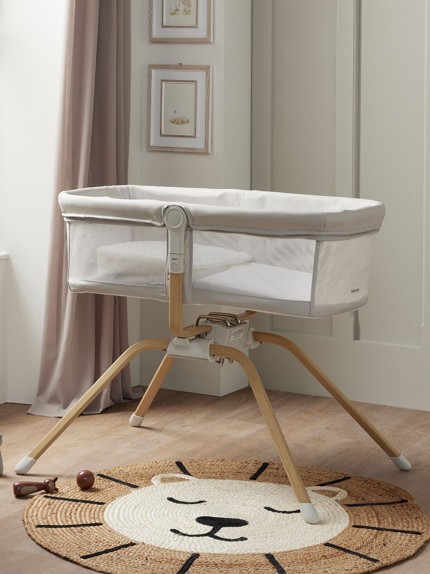 Babymore Newborn Air Motion Gliding Crib Grey - 91x63x74 - Image 2