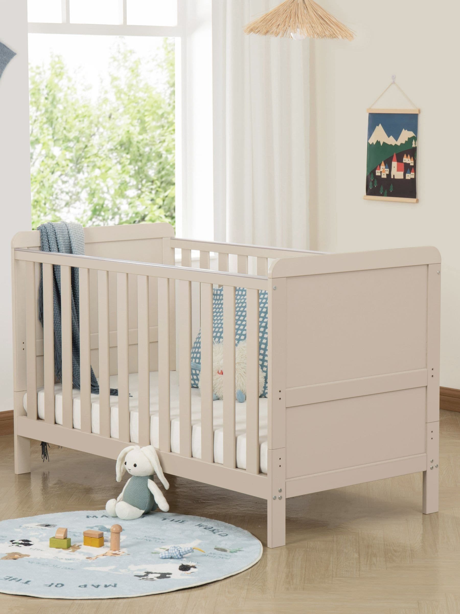Babymore Caro Urban Cot Bed - Cashmere Neutral 70X140 - Image 3