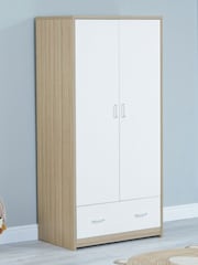 Babymore Oak White Luno Veni Wardrobe - Image 2 of 3