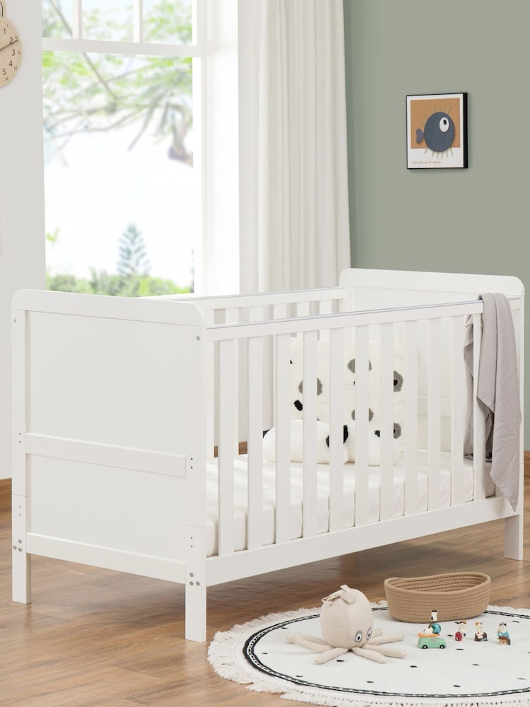 Babymore White Caro Urban Cot Bed - Image 1 of 5