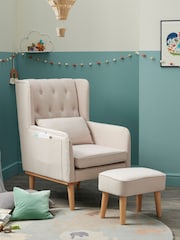 Babymore Cream Lux Nursing Chair with Stool - Image 2 of 6