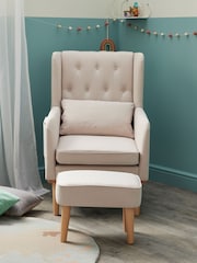 Babymore Cream Lux Nursing Chair with Stool - Image 3 of 6