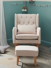 Babymore Cream Lux Nursing Chair with Stool - Image 4 of 6