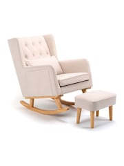Babymore Cream Lux Nursing Chair with Stool - Image 5 of 6