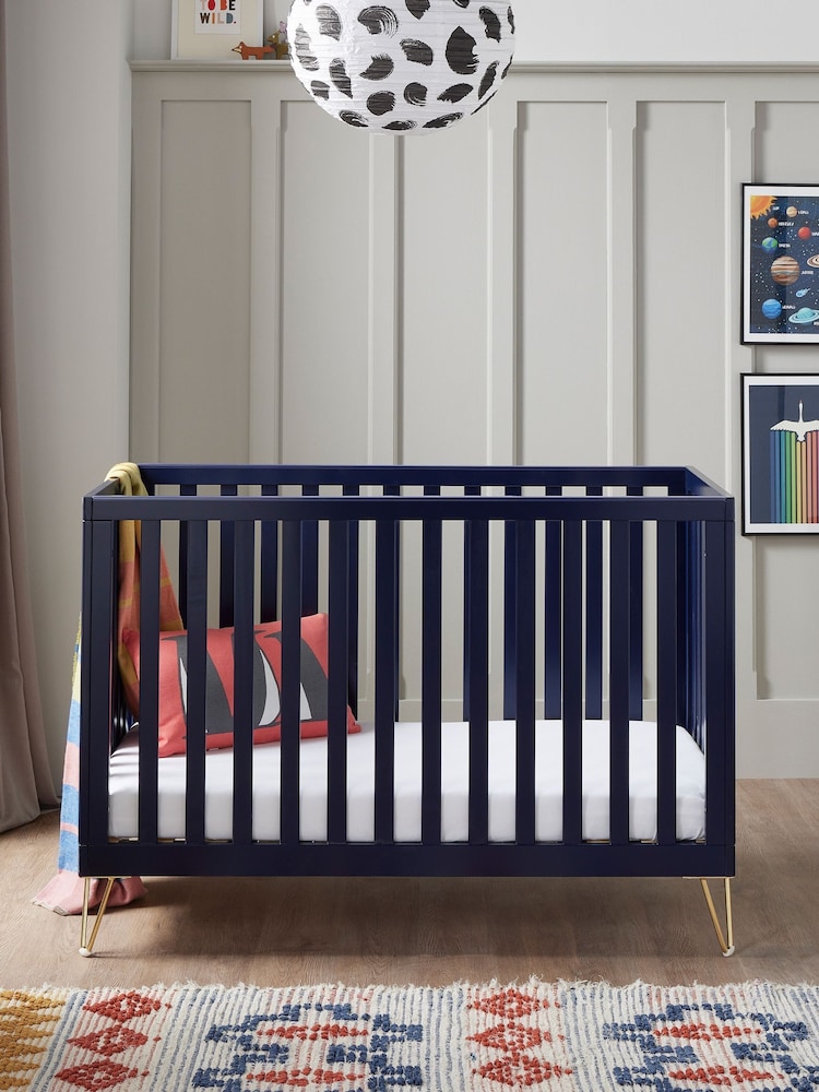 Babymore Midnight Blue Kimi Cot Bed - Image 2 of 5