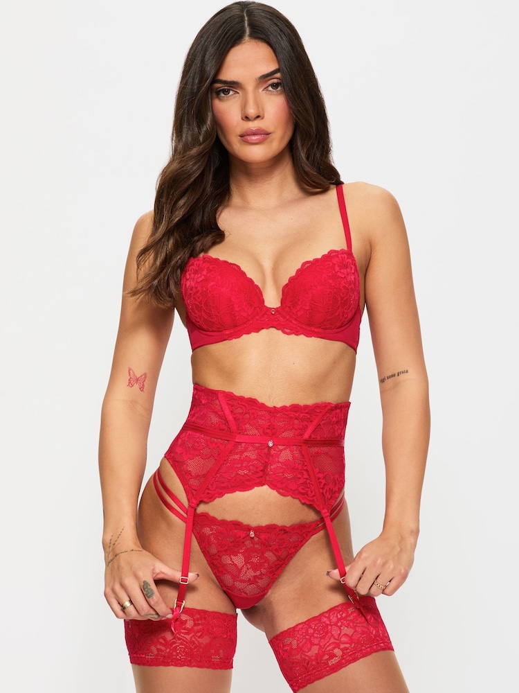 Ann Summers Red Sexy Lace Waspie Suspender - Image 1 of 5