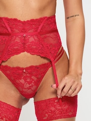 Ann Summers Red Sexy Lace Waspie Suspender - Image 4 of 5