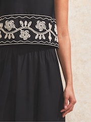 Ro&Zo Black Embroidered Shell Top - Image 4 of 4