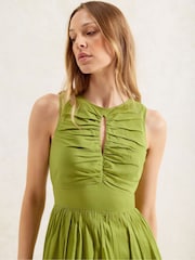 Ro&Zo Green Petite Keyhole Front Midi Dress - Image 2 of 3