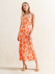 Ro&Zo Orange Petite Poppy Scoop Neck Cami Dress - Image 1 of 4