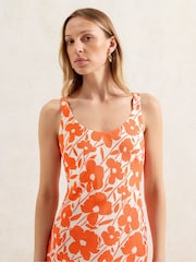 Ro&Zo Orange Petite Poppy Scoop Neck Cami Dress - Image 3 of 4