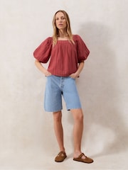 Ro&Zo Broderie Smock 100% Cotton Top - Imagen 2 de 4