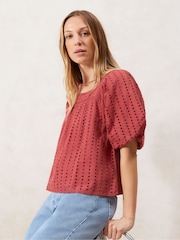Ro&Zo Broderie Smock 100% Cotton Top - Imagen 3 de 4