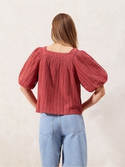 Ro&Zo Broderie Smock 100% Cotton Top - Imagen 4 de 4