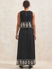 Ro&Zo Black Embroidered Maxi Skirt - Image 3 of 4