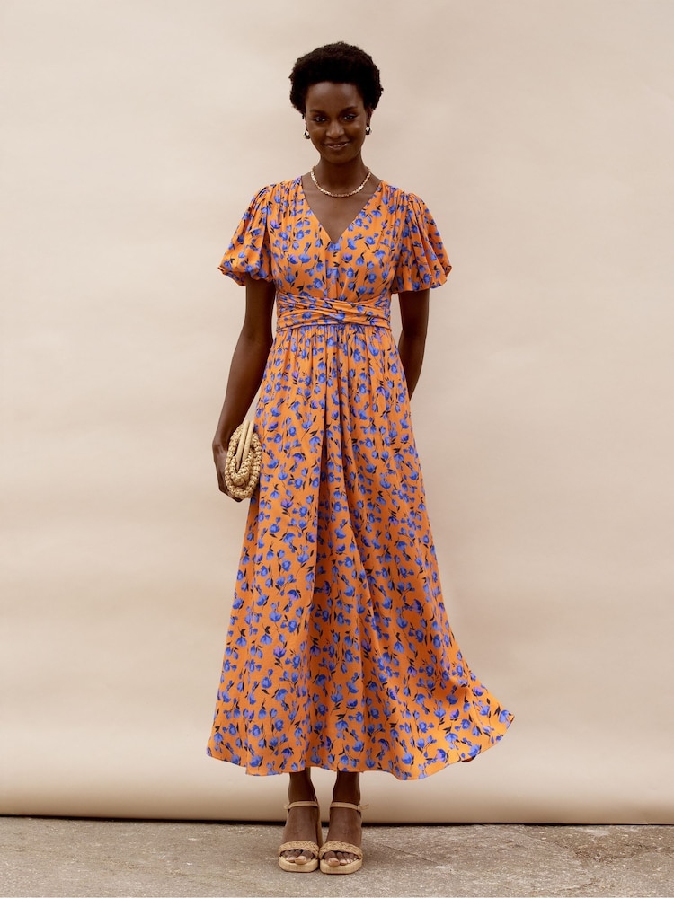 Ro&Zo Floral Puff Sleeve Dress - صورة 2 من 4 Ro&Zo Floral Puff Sleeve Dress - صورة 2 من 4
