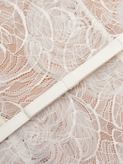 Self-Portrait Cream Tuelle Lace Midi Dress - Image 6 of 6