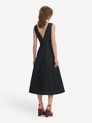 Self-Portrait Blue Denim Midi Dress - Image 2 of 6