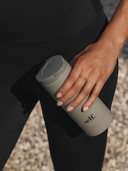 self. Khaki Green 350ml Stainless Steel Travel Mug - Image 3 of 5