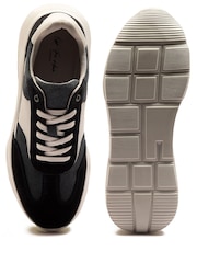 Off The Hook Blue Collins Casual Lace-Up Leather Trainers - Image 10 of 10