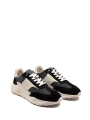Off The Hook Blue Collins Casual Lace-Up Leather Trainers - Image 5 of 10