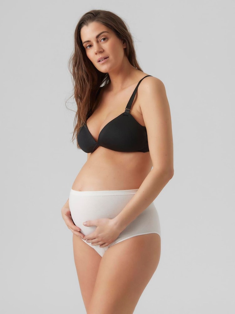 Mamalicious Black Maternity High Waist Control Briefs 2 Pack - Image 2 of 5