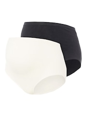 Mamalicious Black Maternity High Waist Control Briefs 2 Pack - Image 5 of 5