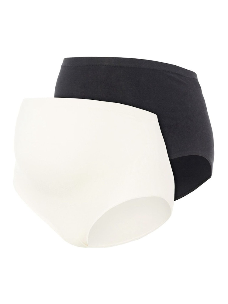 Mamalicious Black Maternity High Waist Control Briefs 2 Pack - Image 5 of 5