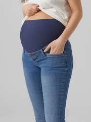 Mamalicious Blue Slim Fit Maternity Jeans - Image 2 of 7