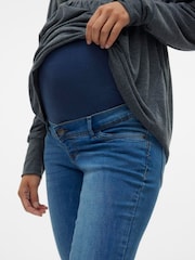 Mamalicious Blue Slim Fit Maternity Jeans - Image 5 of 7