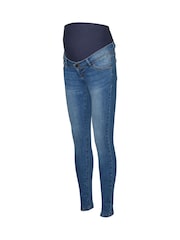 Mamalicious Blue Slim Fit Maternity Jeans - Image 6 of 7